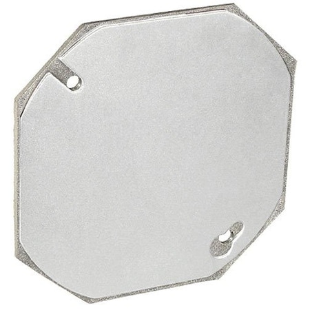 Southwire Electrical Box Cover, Octagon, Galvanized Steel, Flat Cover 54C1-VT